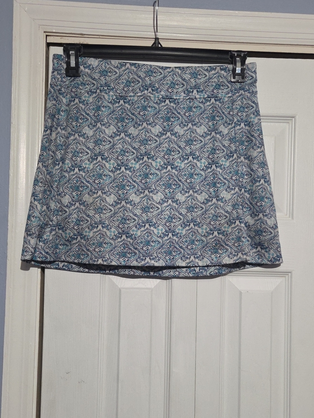 PGA Tour Blue and Navy Printed Mini Golf Skort